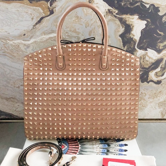 Valentino Allover Rockstud Dome Satchel - Picture 8 of 8